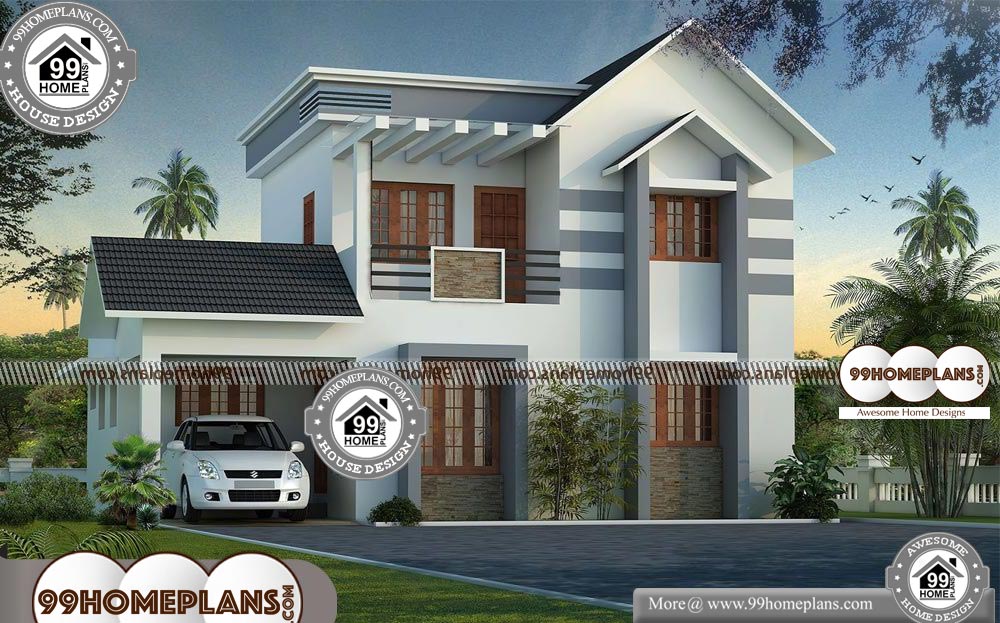 Kerala House Photos and Plans - 2 Story 1450 sqft-HOME