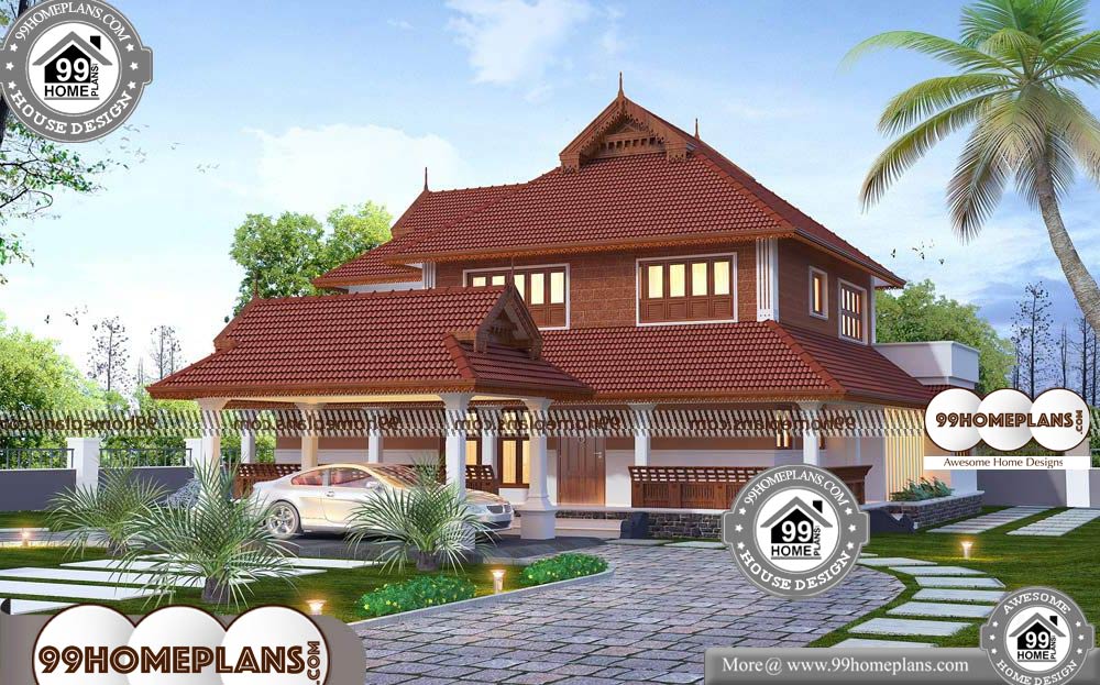 Low Budget Nalukettu House Plans - 2 Story 2880 sqft-HOME