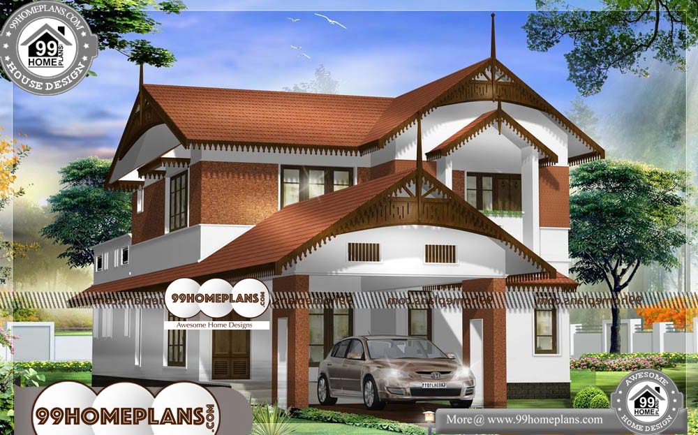 Low Cost Nalukettu House Plans - 2 Story 2172 sqft-Home