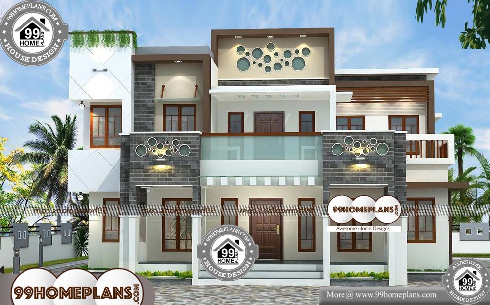 Luxury Narrow Lot House Plans - 2 Story 3052 sqft-Home