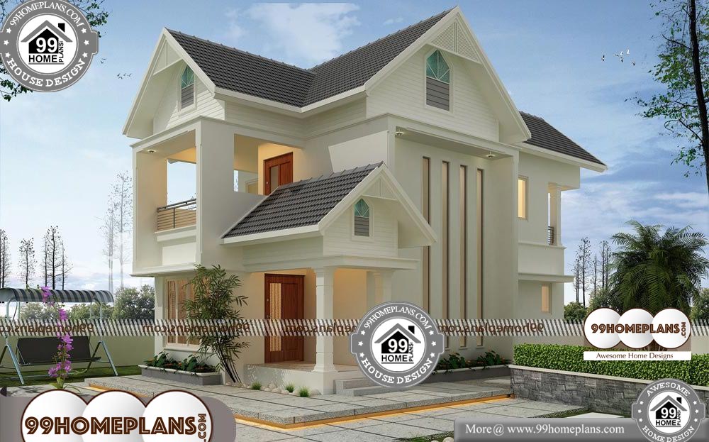 Modern Architecture House Plans - 2 Story 2000 sqft-Home