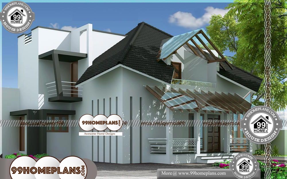 Modern Contemporary House Floor Plans - 2 Story 2253 sqft-HOME