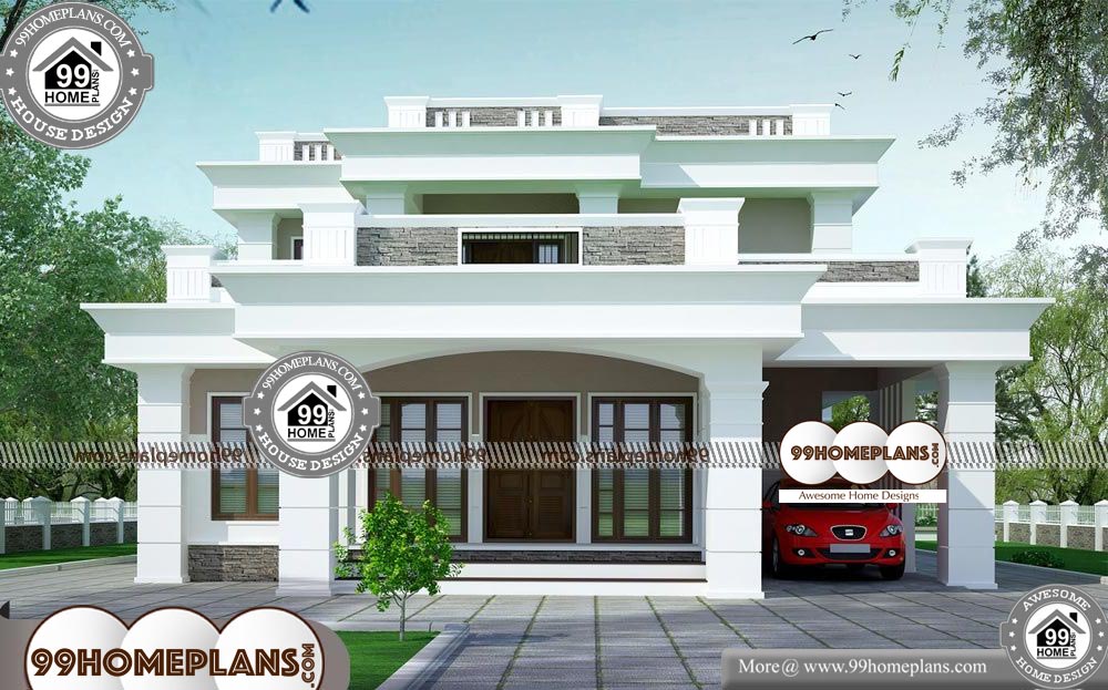 Modern Style House Plans - 2 Story 2813 sqft-Home