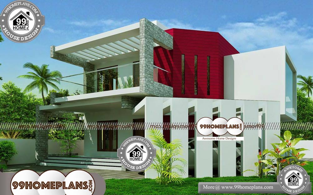 New Model Contemporary House | 450+ Modern 2 Storey House Plans