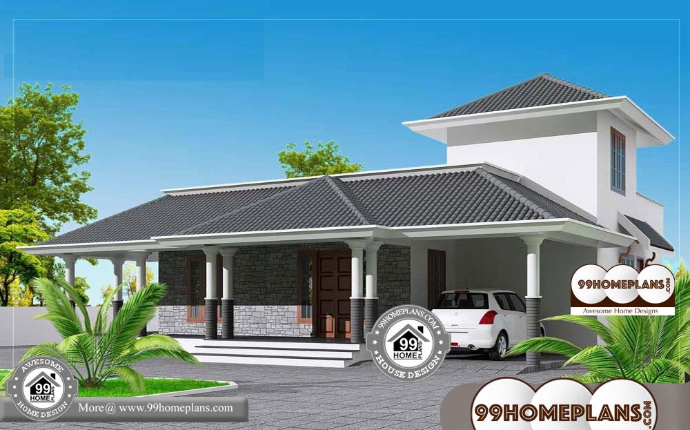 One Story Contemporary House Plans - One Story 1700 sqft- HOME