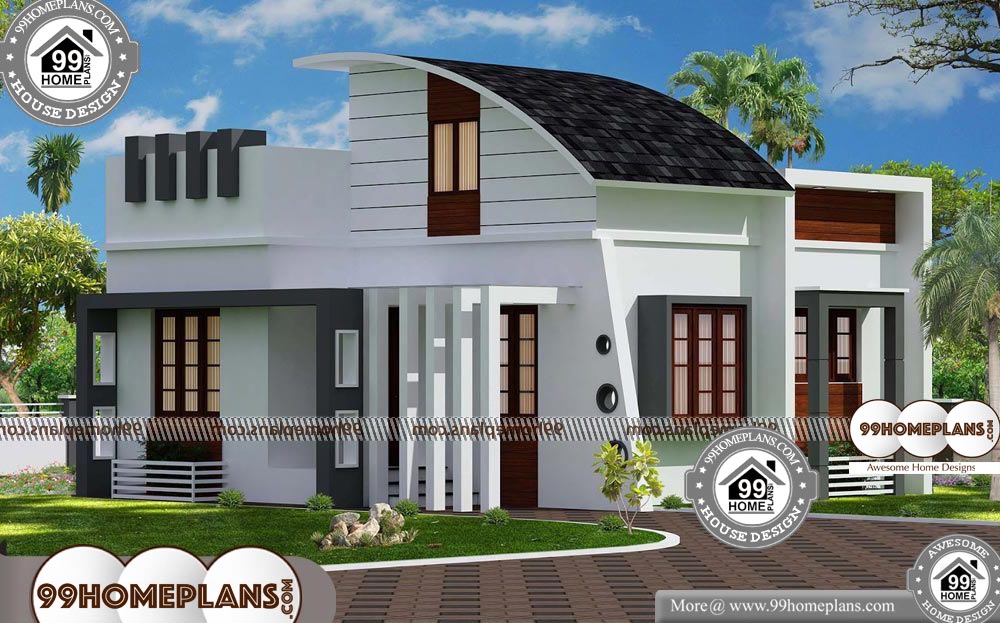 One Story House Plans with Porch - One Story 600 sqft-Home