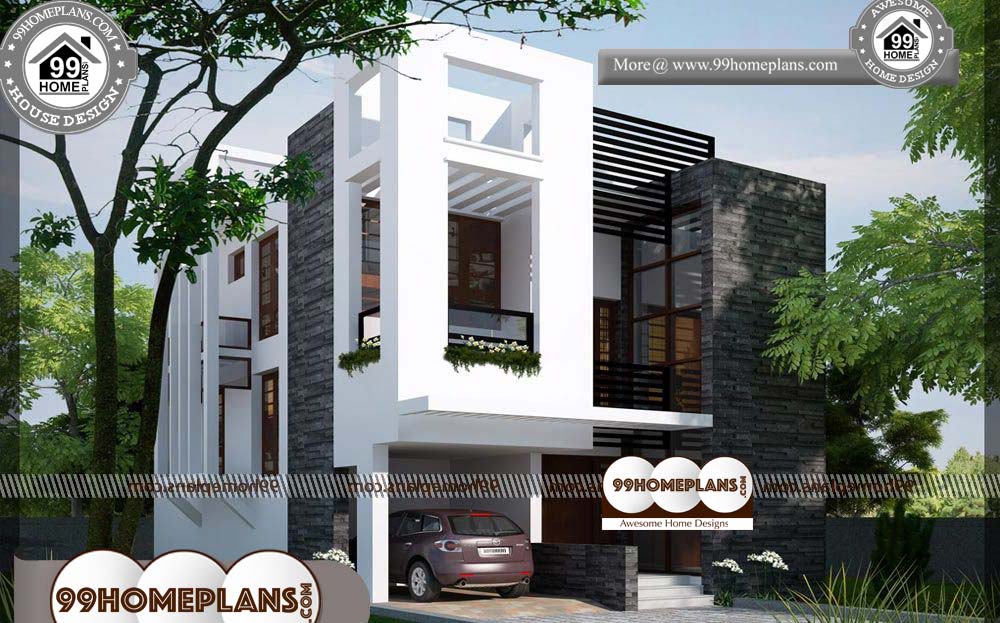 Simple Economical House Plans - 2 Story 1450 sqft-Home