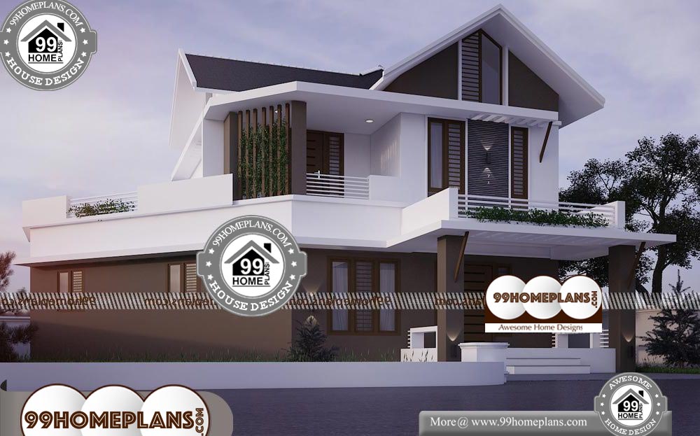 Simple Indian House Front Design - 2 Story 1440 sqft-Home