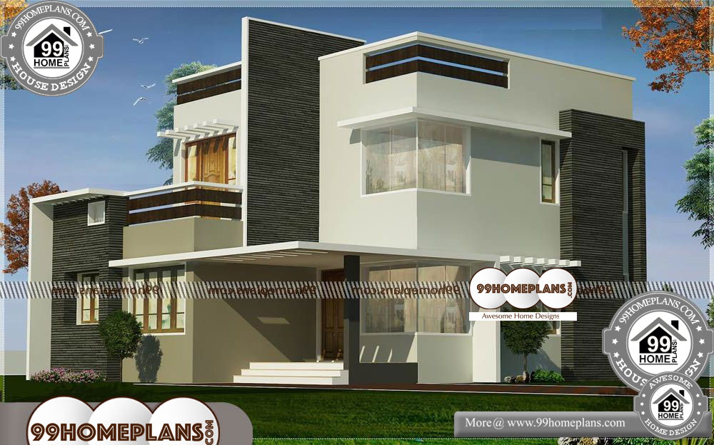 Simple Modern House Design in Kerala - 2 Story 1800 sqft-Home
