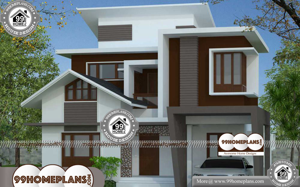 Simple Modern House Plans - 2 Story 1950 sqft-HOME