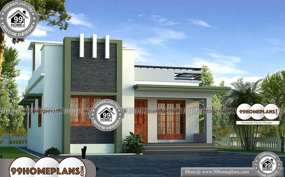 Single Floor House Designs in Kerala - One Story 1000 sqft-HOME