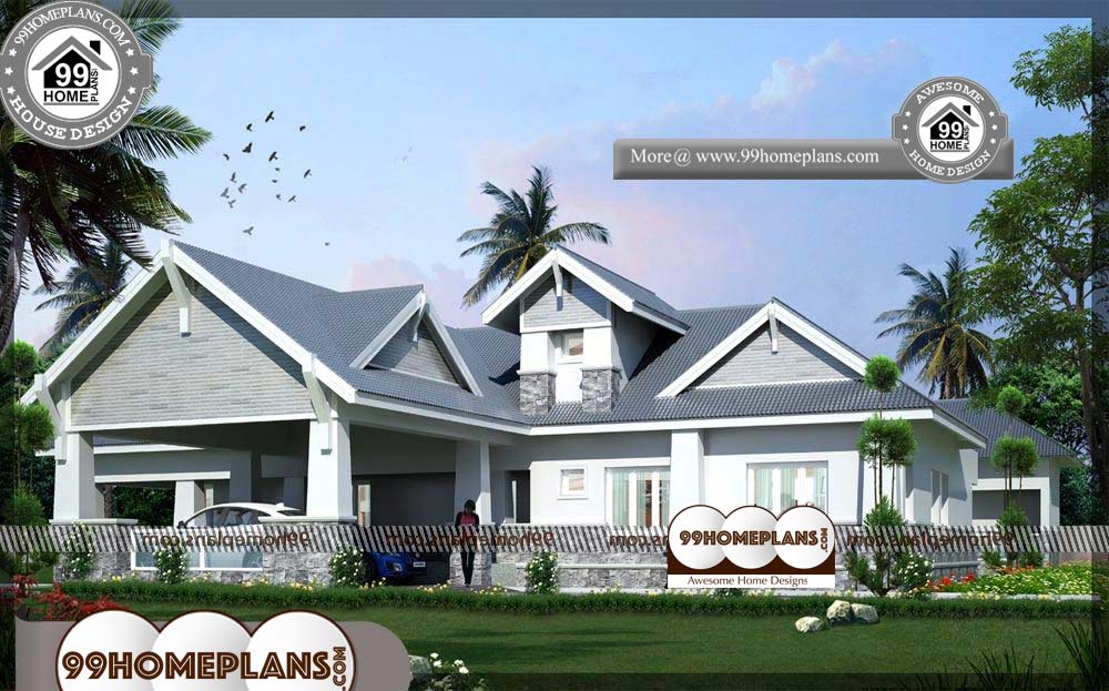 Single Floor House Model - One Story 6000 sqft-Home