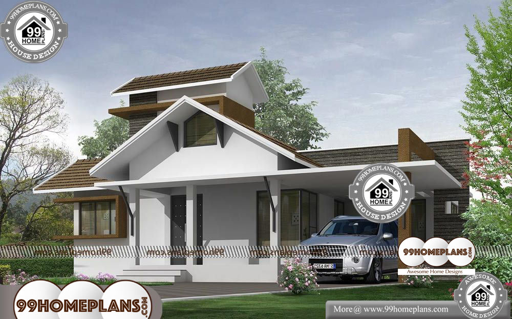 Single Story Contemporary House Designs - One Story 1450 sqft-HOME