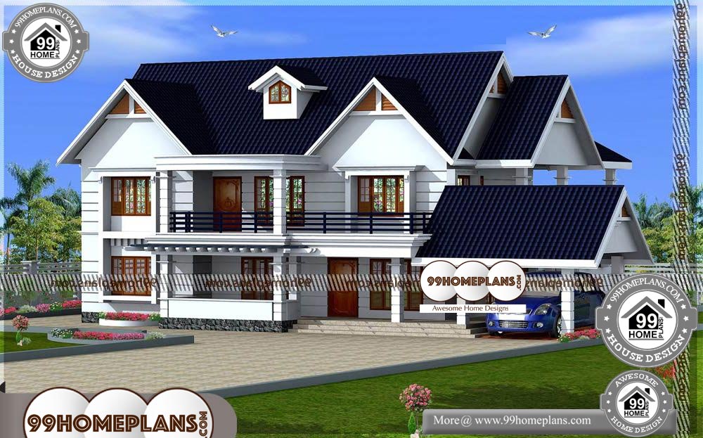 South Indian House Plans - 2 Story 3500 sqft-Home