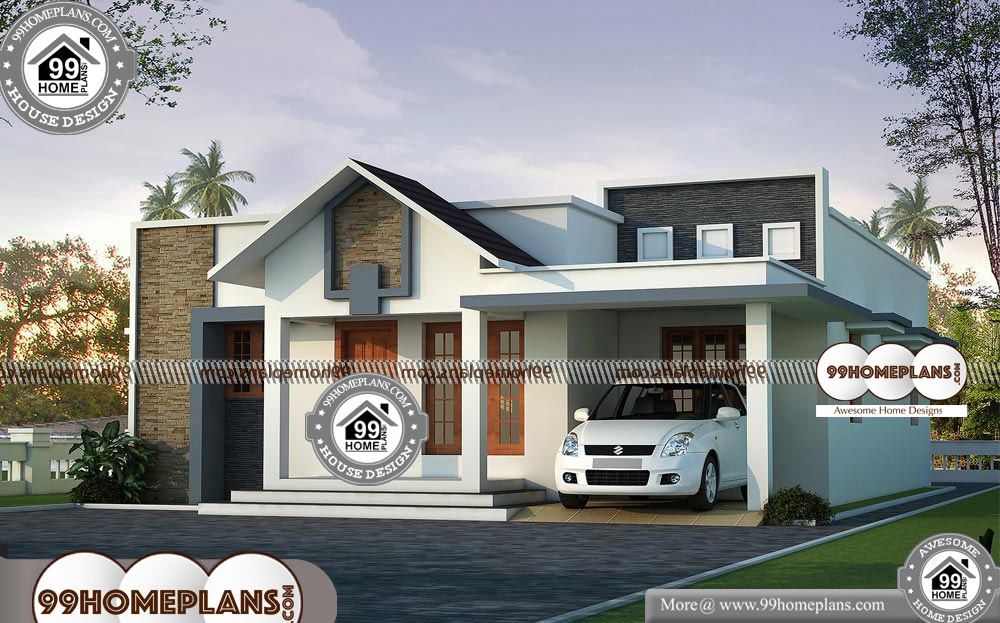 South Indian Single Floor House Plans - One Story 1800 sqft-Home