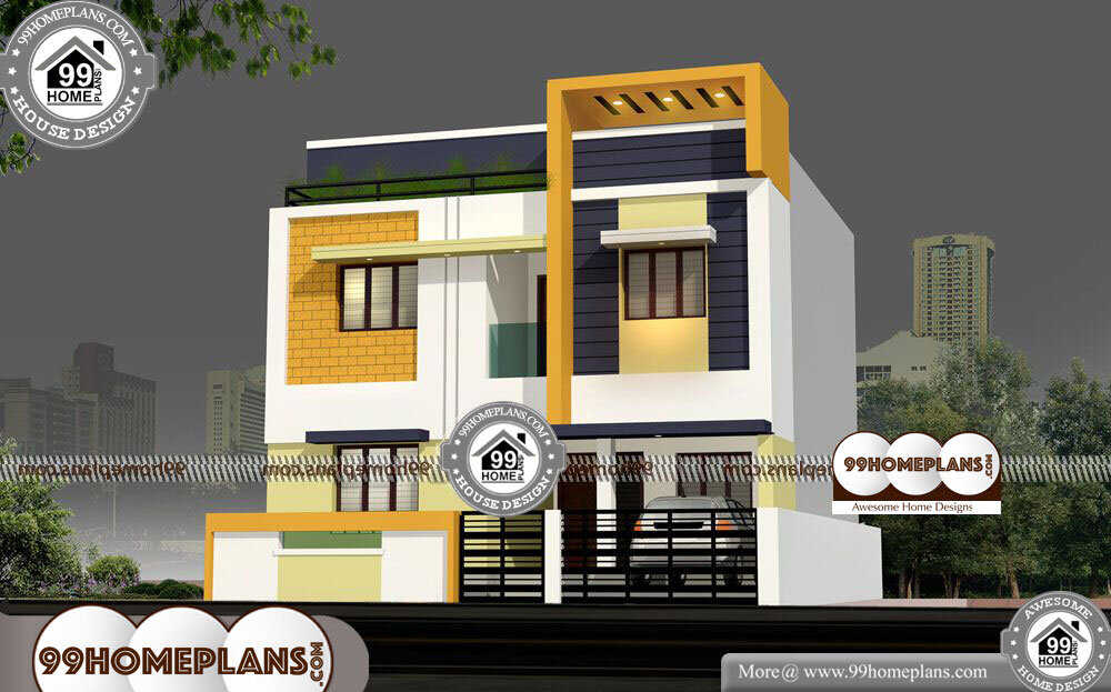 Tall Narrow House Plans - 2 Story 1600 sqft-Home