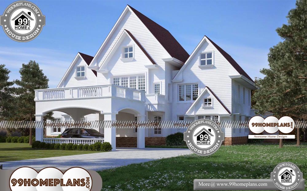 Two Storied House Plan - 2 Story 5408 sqft-HOME
