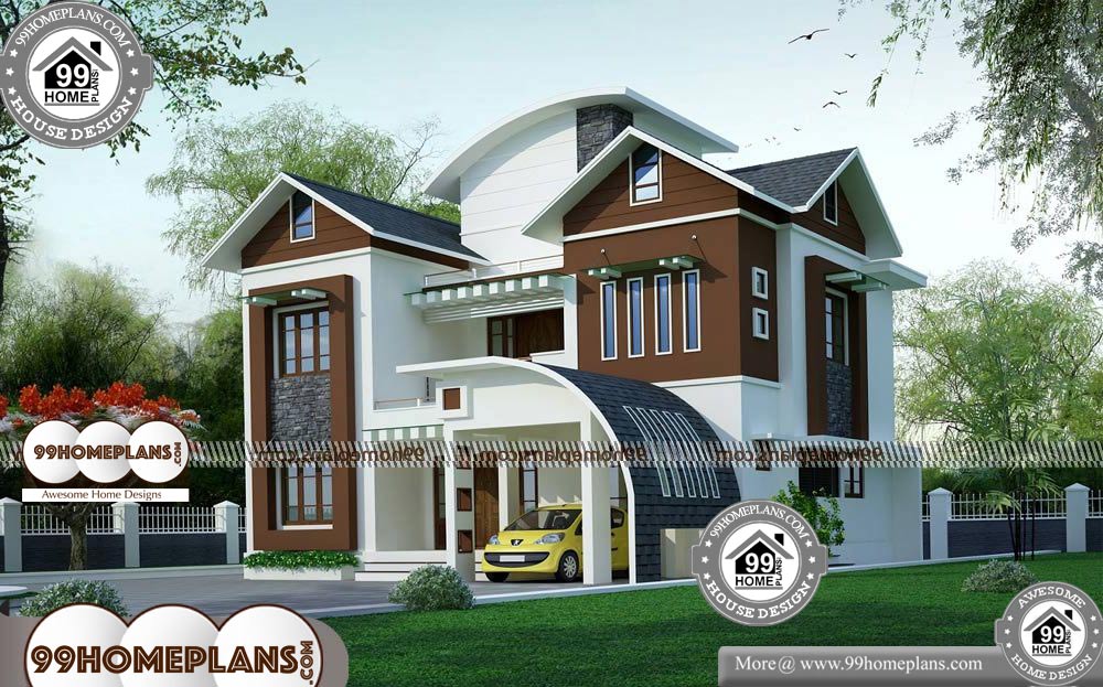 Two Story Contemporary House Plans - 2 Story 2190 sqft-Home