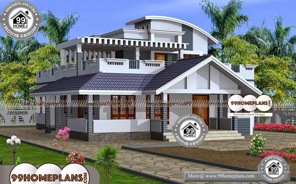 Ultra Contemporary House Plans - 2 Story 2000 sqft-HOME