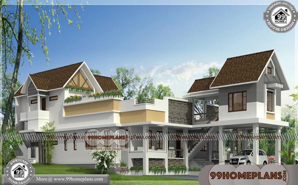 Best Home Designs in Kerala Style 70+ 2 Story House With Balcony Plans