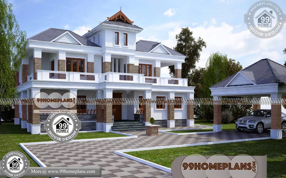 Best Two Story House Plans 60+ Traditional Home Elevations Collections