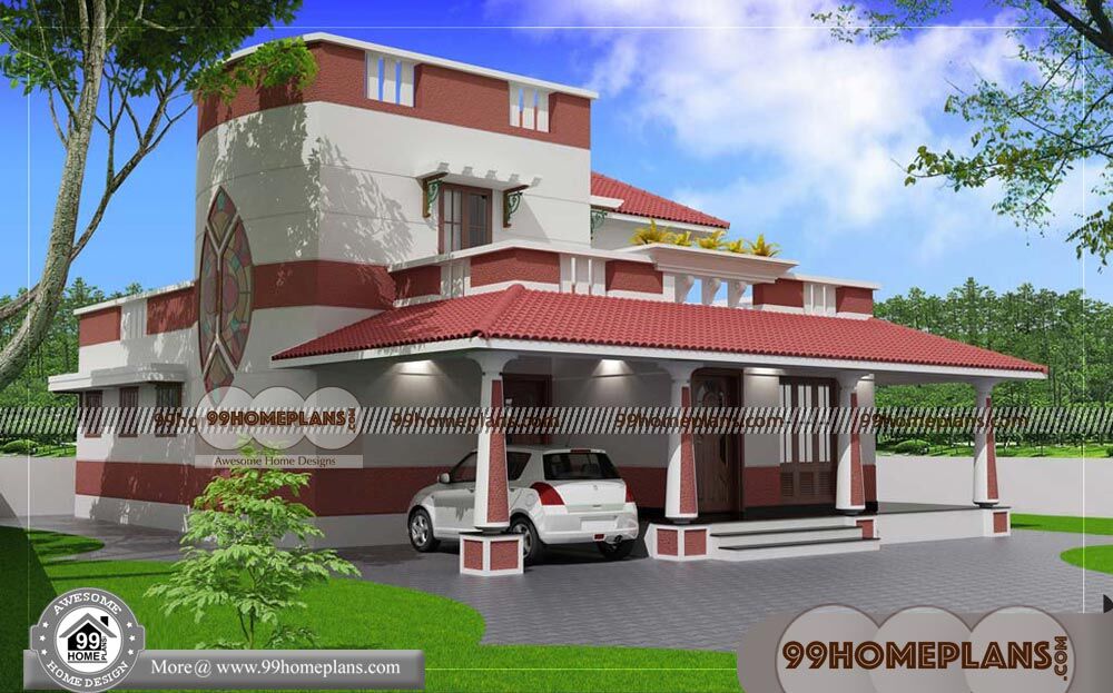 Contemporary Modern Style House Plans 60+ Double Floor House Plans