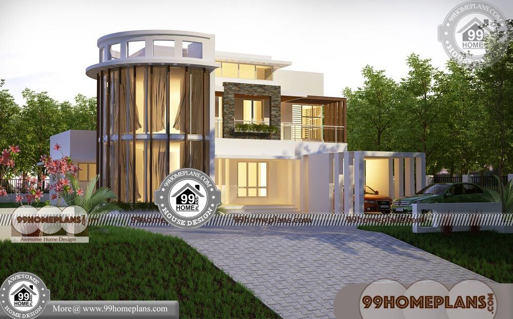 Contemporary Style Home Plans 60+ Two Storied House Plans Online