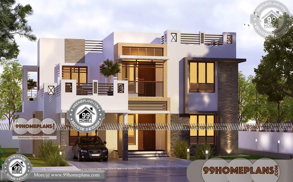 Custom Contemporary Home Plans 90+ Double Floor House Design