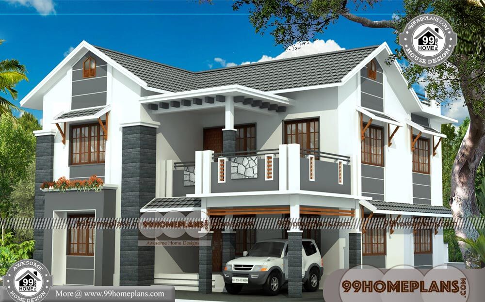 Design of Indian House 70+ 2 Storey House Designs With Balcony Plans