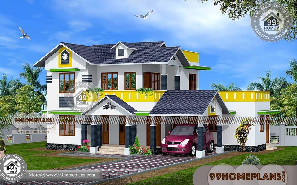 Double Story Modern House Designs | 50+ Kerala Veedu Design Plans