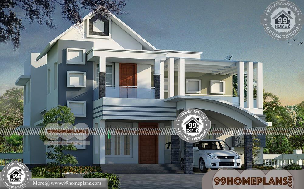 Home Plans Kerala 70+ 3D Double Storey House Plans Modern Designs
