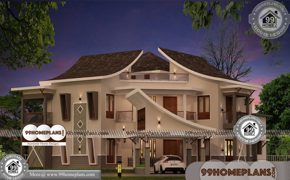 House Plan Designs with Photos | 90+ Narrow Double Story House Plans