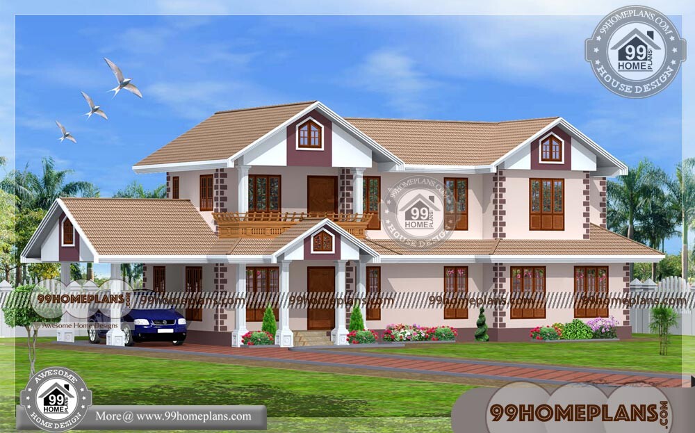 House Plans in Kerala Style | 75+ Modern Double Storey House Plans
