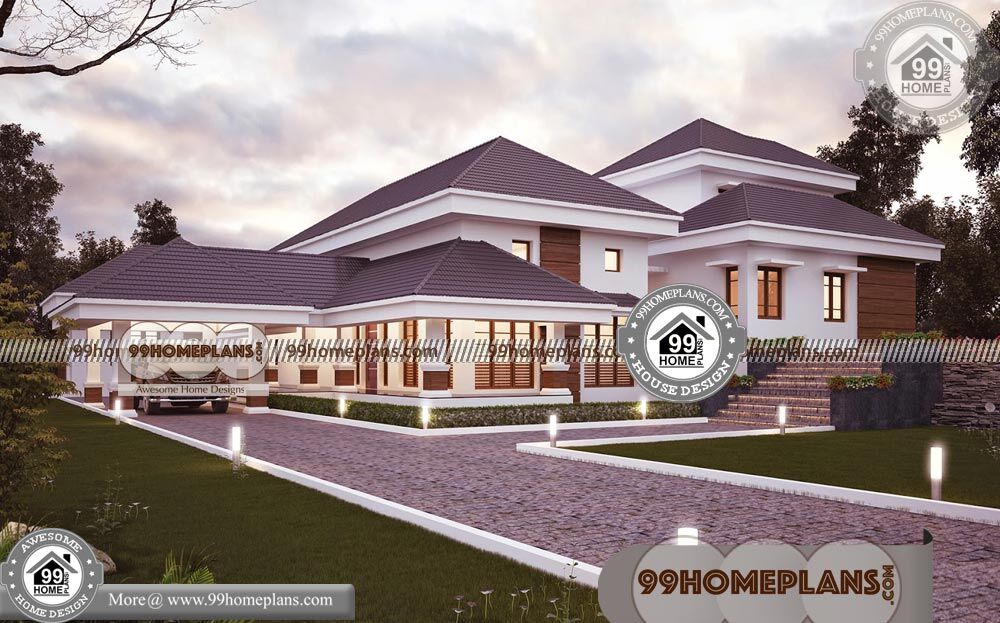 Indian Simple Home Front Design & 100+ 2 Story Small House Plans