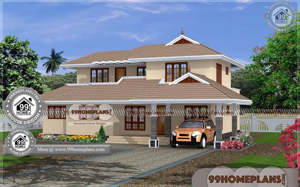 Kerala House Style Plans Online | 80+ Two Story Simple House Plans