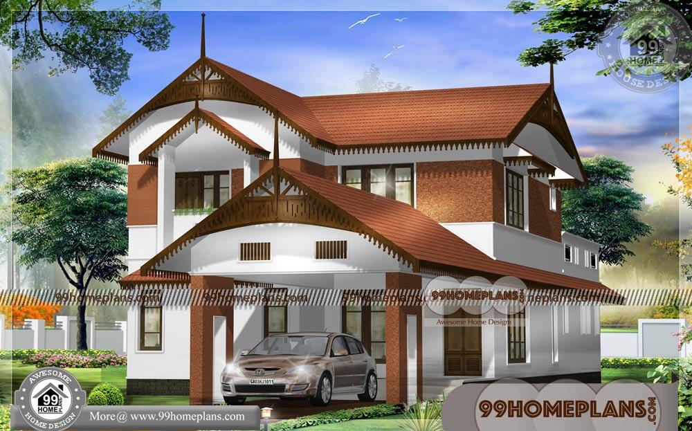 Low Cost Nalukettu House Plans | 90+ Best Two Story House Design Plan