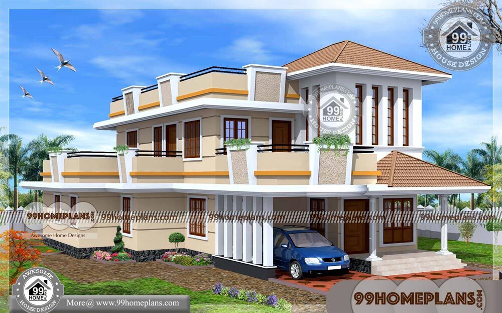 Modern Double Story House Plans | 200+ Kerala Homes Models Online