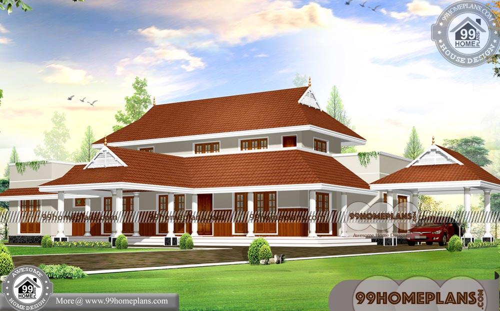 Nalukettu Floor Plans | 100+ Double Story House Traditional Design Plans