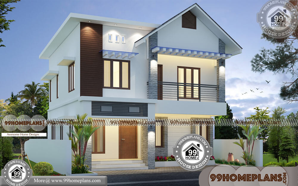 Narrow Lot Small House Plans | 90+ Small Double Storey Houses Designs