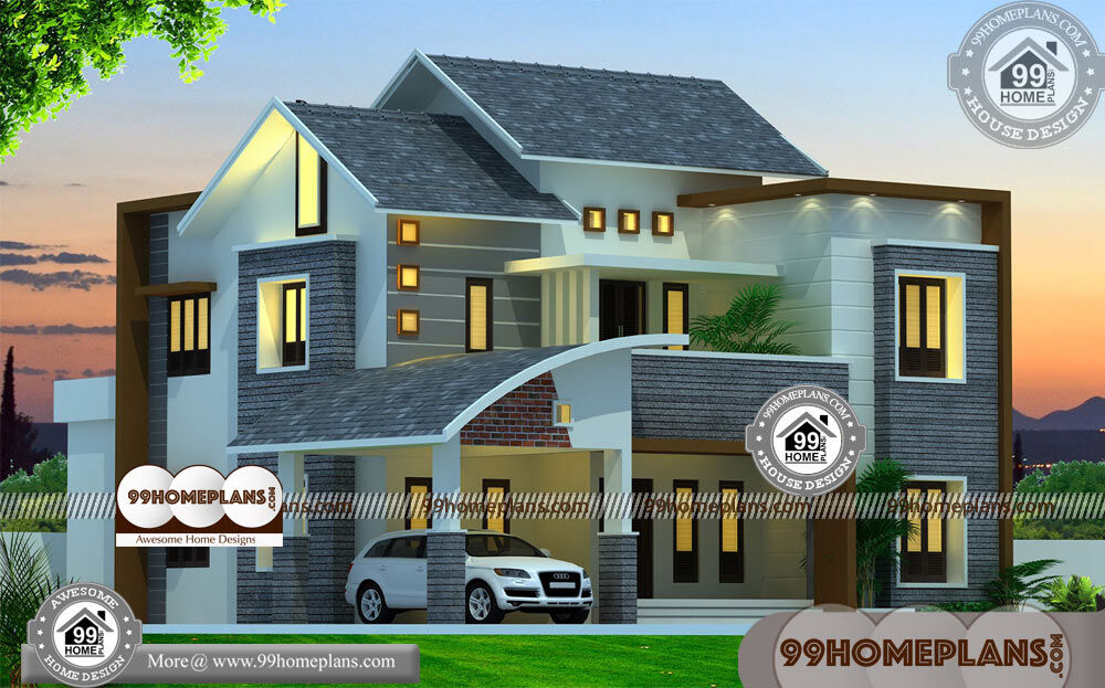 Narrow Modern Homes & 80+ Double Storey Plans With Balcony Online