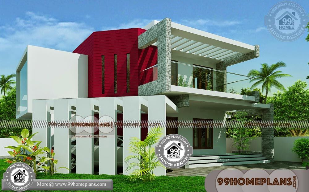 New Model Contemporary House | 450+ Modern 2 Storey House Plans