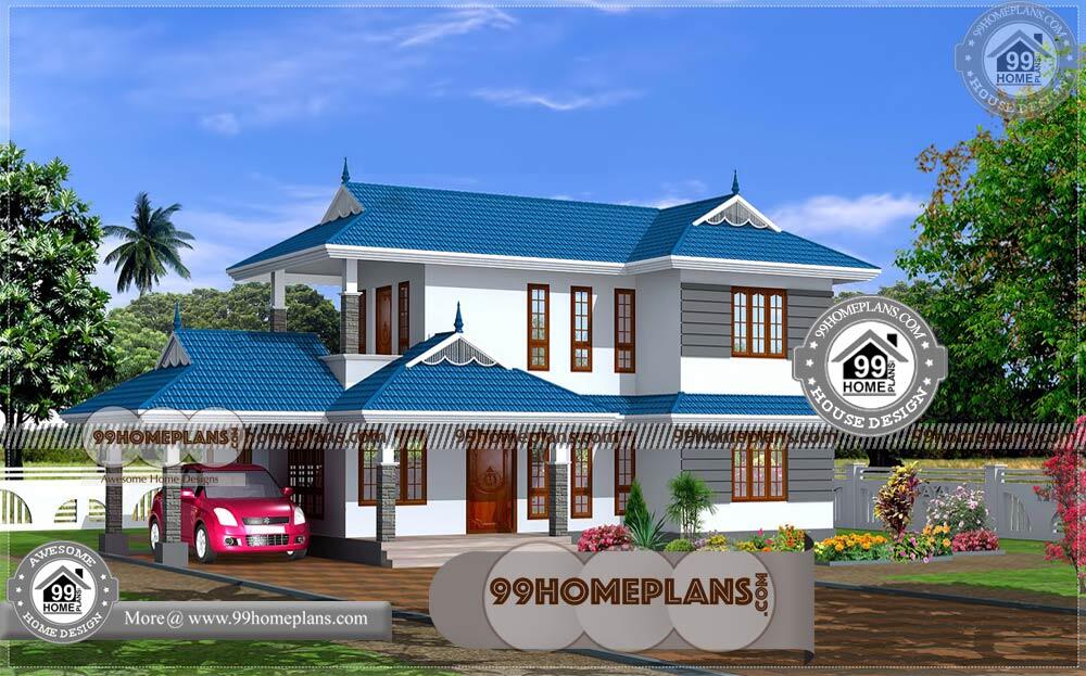 New Style Houses in Kerala 90+ Two Floor House Plans Modern Designs