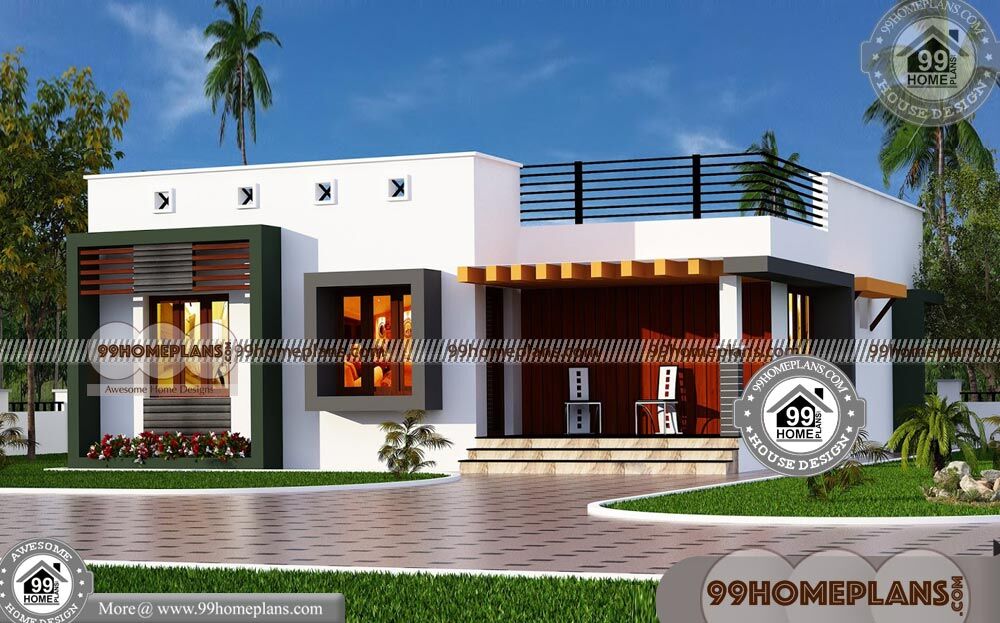  One  Floor  House  Plans  90 House  Front  Elevation Simple 