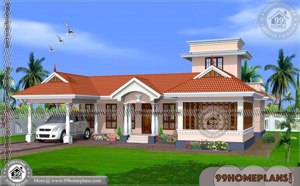 Single Floor House Plans Kerala 70+ Traditional Modern Homes Online