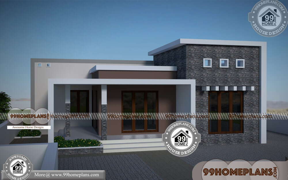 Single Story Flat Roof House Plans | 90+ Kerala Contemporary Homes