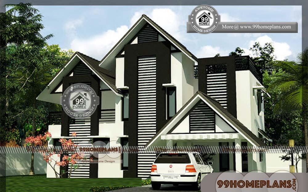 Small Economical House Plans | 40+ Two Story Homes With Balcony