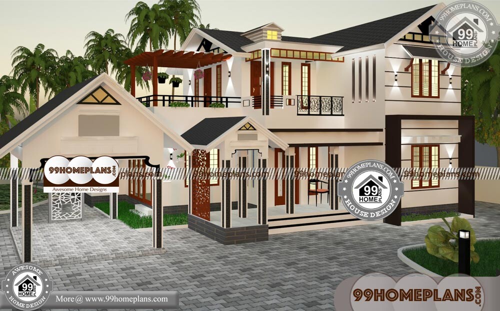 Small Plot House Plans & 90+ 2 Storey Home Designs Modern Style Plans
