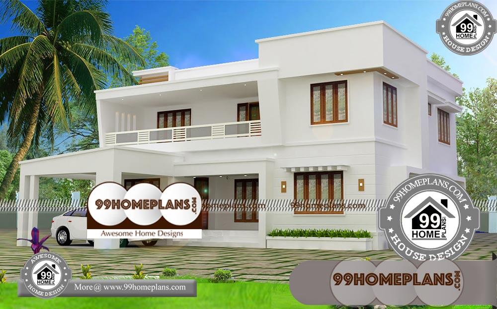 Small Two Story Home Plans | 75+ Most Beautiful Kerala Homes Photos