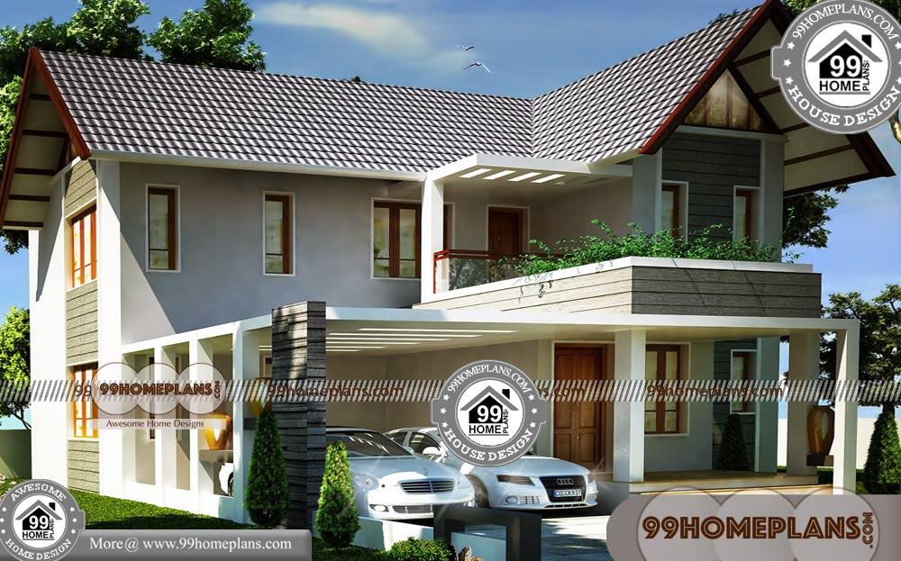 Three Bedroom Two Story House Plans 80+ Traditional Home Elevations