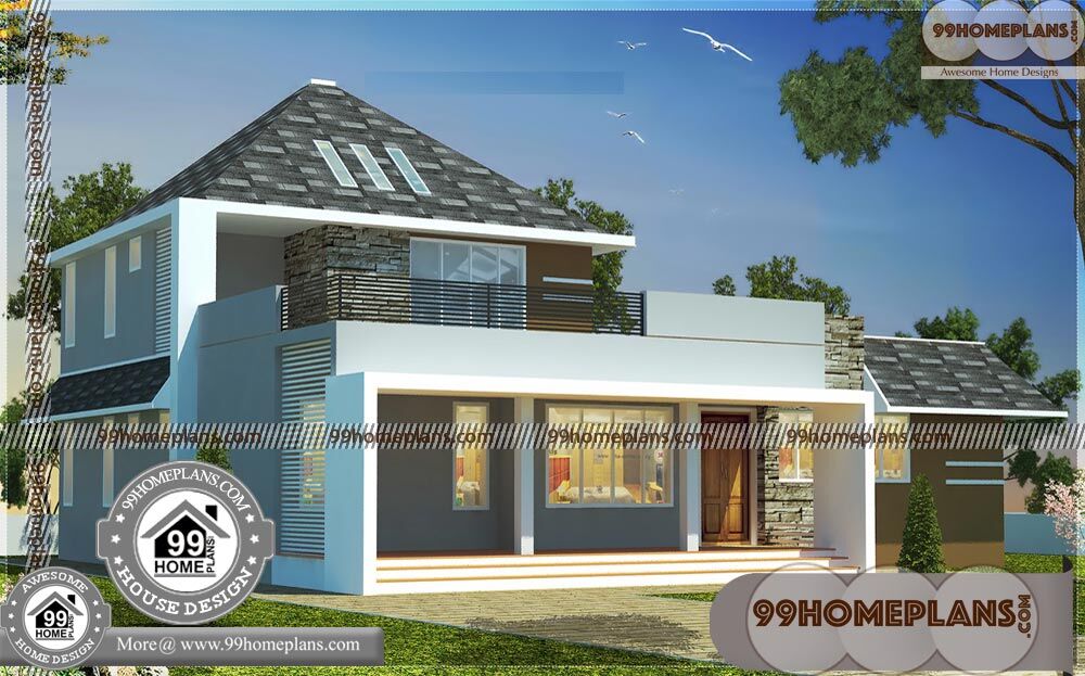 Two Storey Small House Plans & 90+ Contemporary Kerala Home Plans